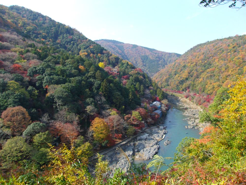 紅葉の渓谷