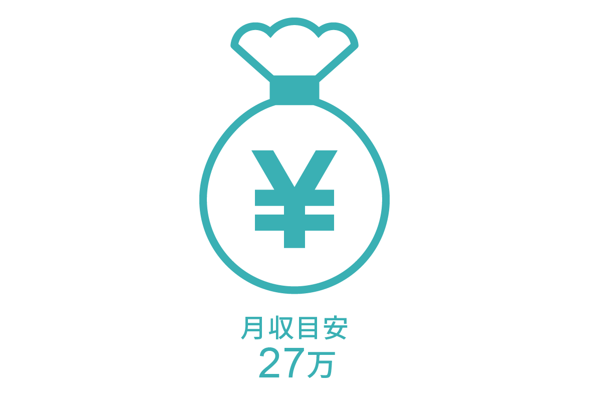 月収目安：27万