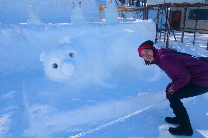 雪や氷などがテーマのイベントに参加する