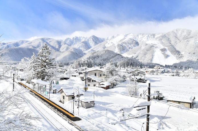 積雪した冬の長野