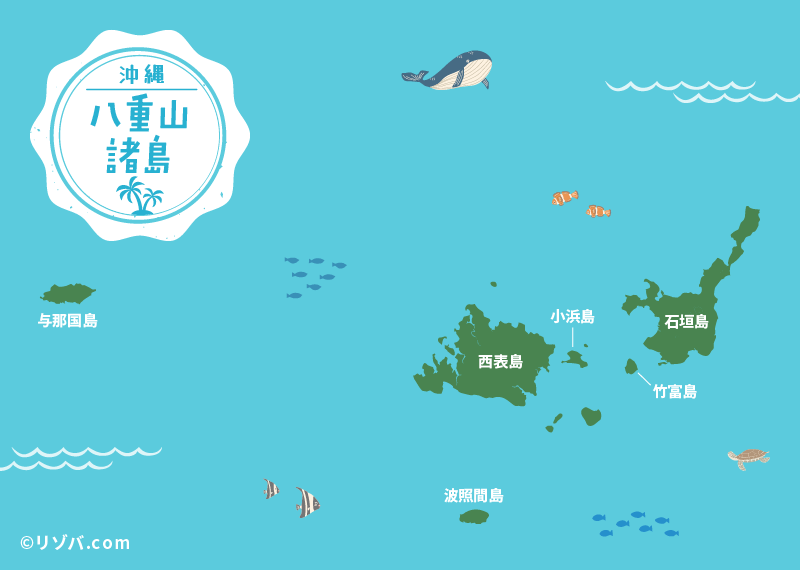 八重山諸島マップ