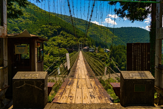 谷瀬の吊り橋/奈良県十津川村