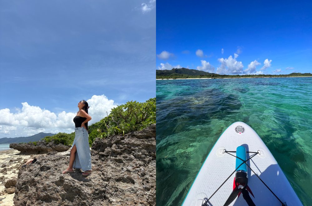  川平タバガーでSUPを楽しむMisakiさん