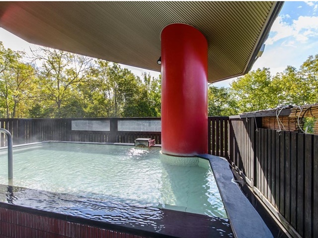 甘露の森　露天風呂　夏の露天風呂