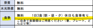 求人票　まかない